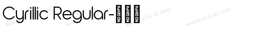 Cyrillic Regular字体转换